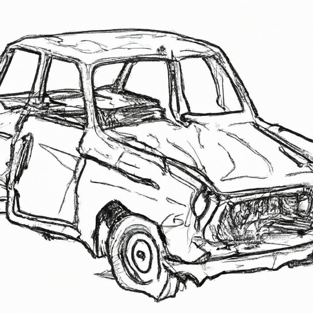dibujo de un 4 latas viejo