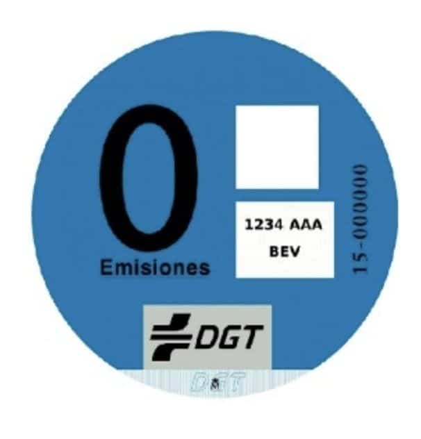etiqueta cero emisiones dgt