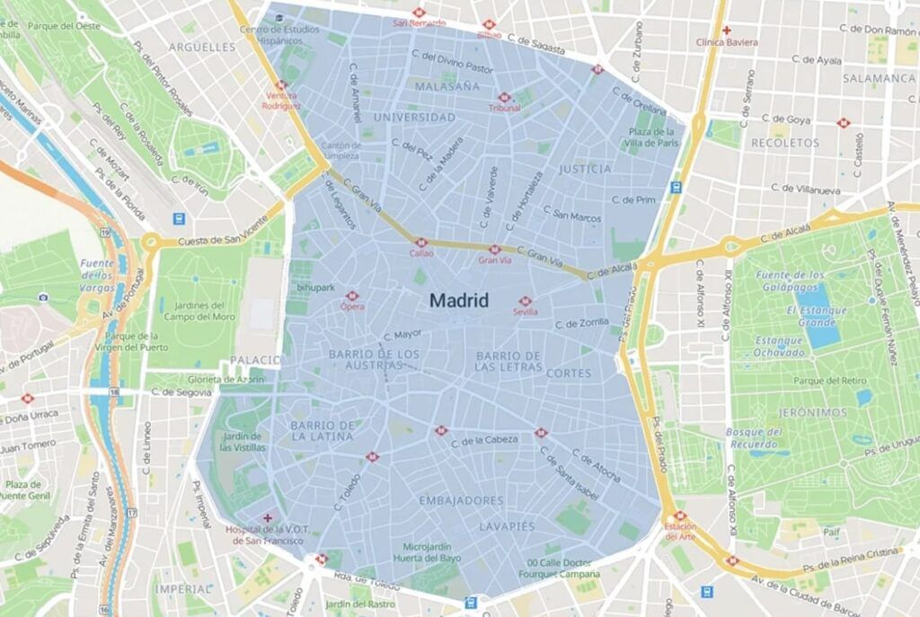 mapa zbe madrid