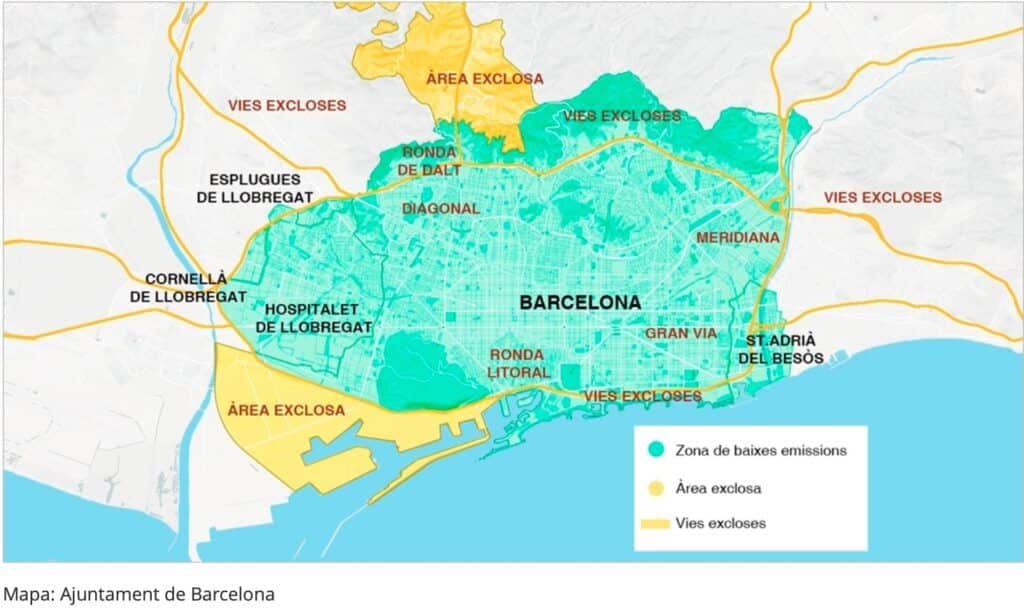 Zona de bajas emisiones barcelona